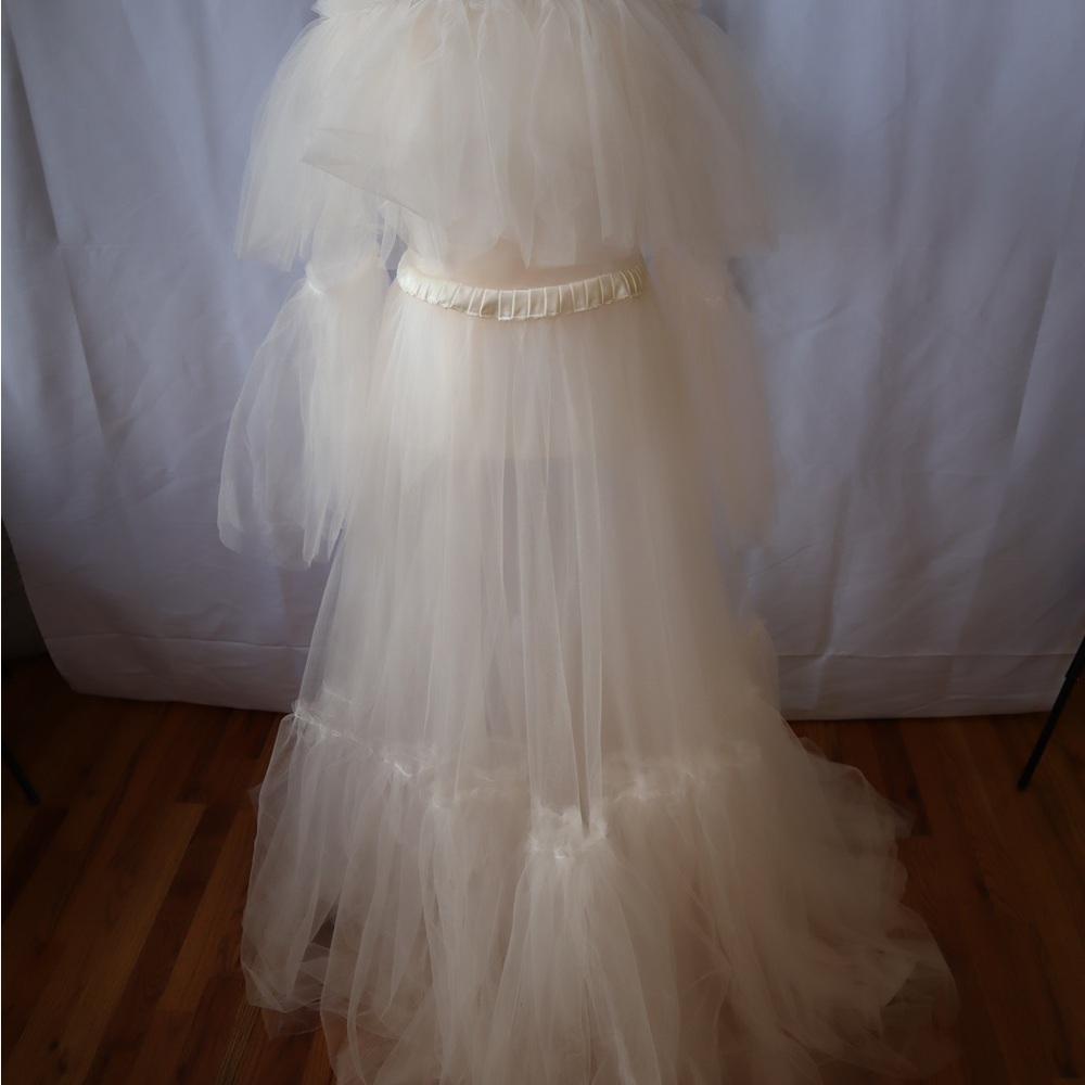 Elegant Cream Tulle Dress for Photography